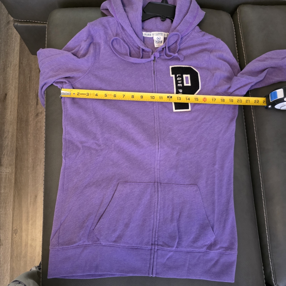 Victoria's Secret PINK Y2K Lavender Purple Black Varsity Patch Sweatsuit Set - M - Picture 6 of 8